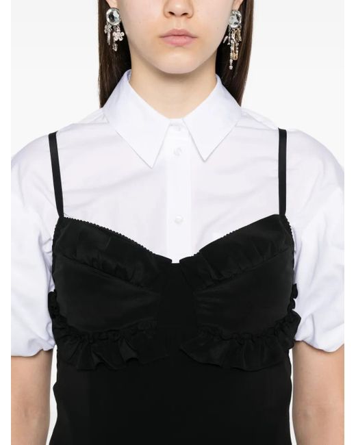 Simone Rocha Black Ruffled Midi Dress