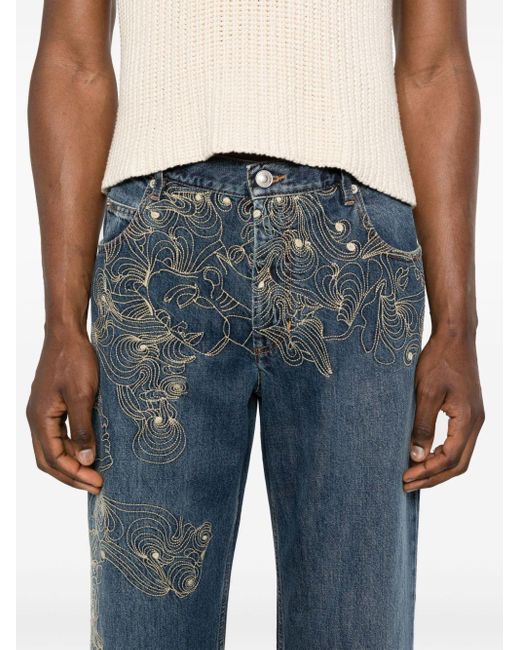 Isabel Marant Jeans Met Borduurwerk in het Blue voor heren