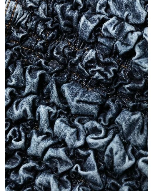 DIESEL Blue Textured-Effect Dress