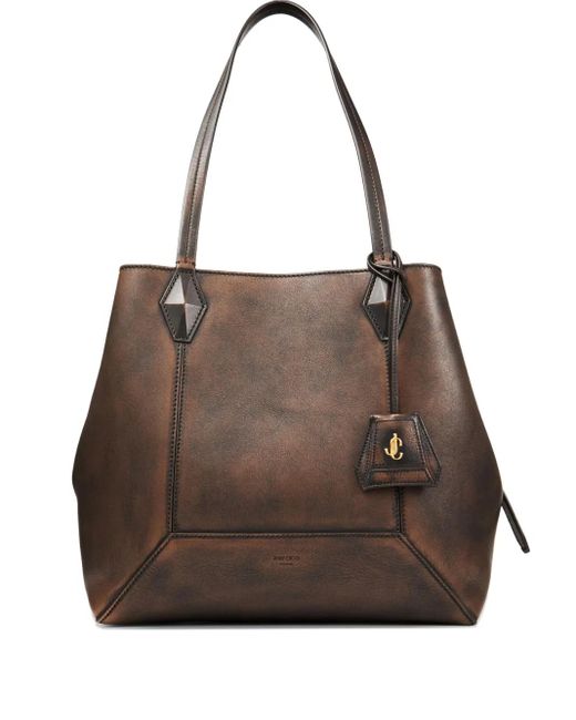 Jimmy Choo Brown Mittelgroße Diamond Schultertasche