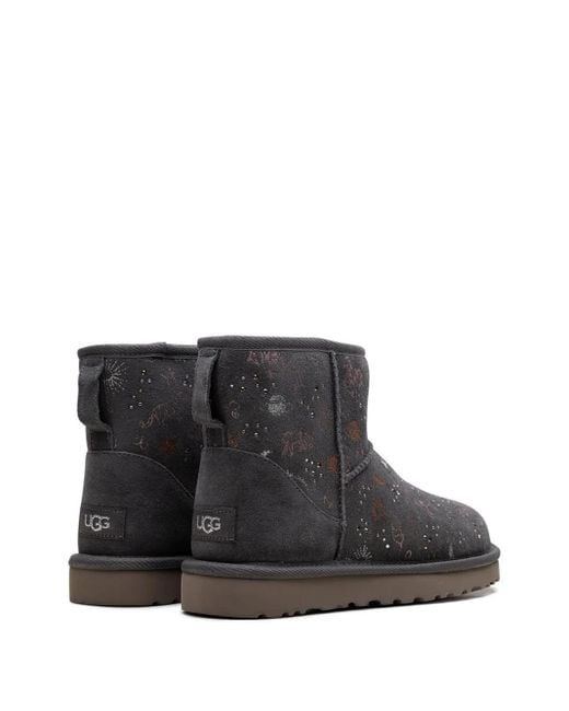 Ugg Black Classic Mini "Zodiac