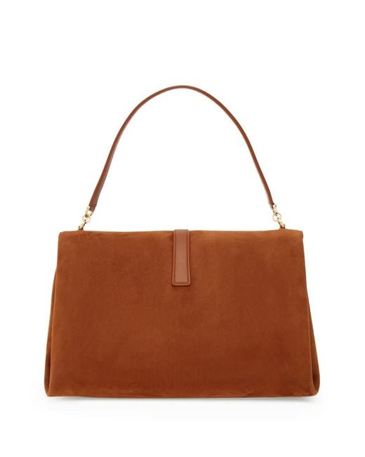 Ferragamo Brown Front Flap Shoulder Bag (L)