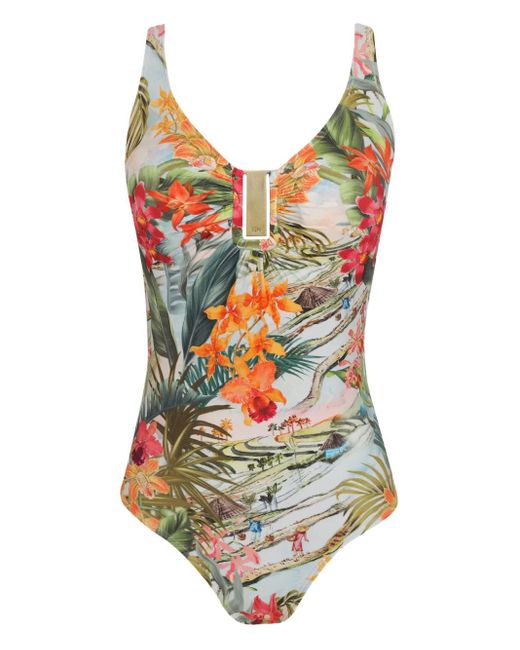 Bañador con estampado floral Lygia & Nanny de color Green