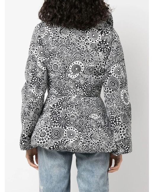 10 Corso Como Gray Paisley-Print Puffer Jacket