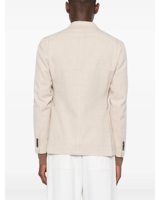 Tagliatore Natural Brooch-Detail Blazer for men