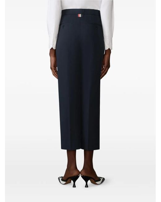Thom Browne Blue Cotton Trouser Tape Detail