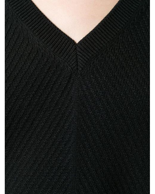 Barrie Black Troisieme Dimension Cashmere V-Neck Pullover