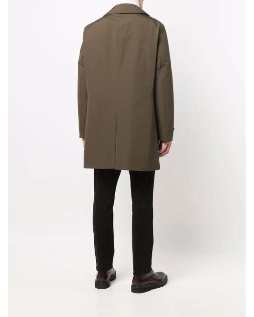Aspesi Green Single-Breasted Tailored Coat for men