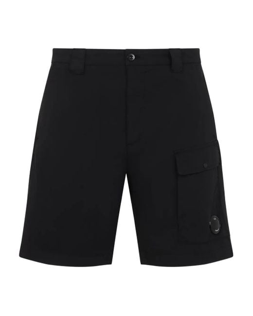 C.P. Logotipo de la empresa pantalones cortos de carga C P Company de hombre de color Black