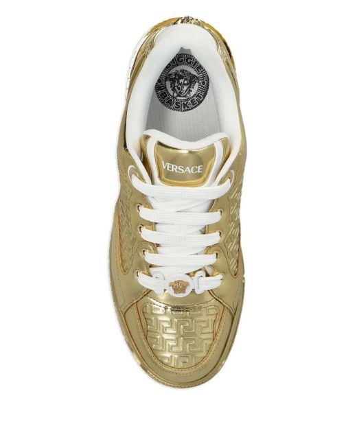 Biggie Basket Sneaker Metallizzate di Versace in Metallic da Uomo
