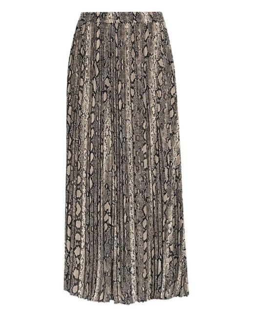 MICHAEL Michael Kors Geplooide Rok Met Slangen-Print in het Gray