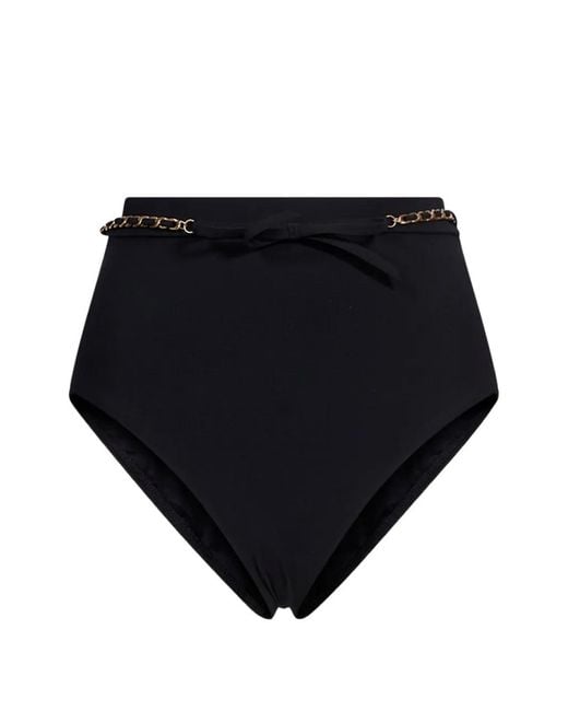 Zimmermann Black Roselight High-Waist Bikini Bottom