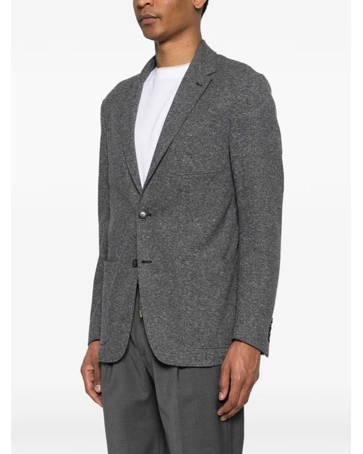 Canali Gray Button Single-Breasted Jacket for men