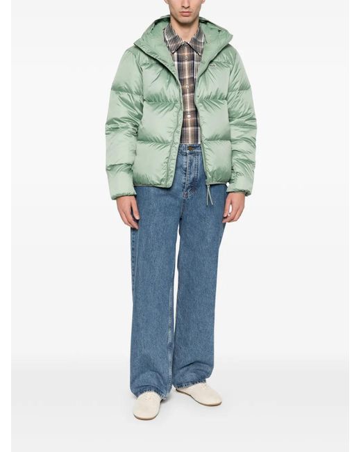 Lacoste Green Hooded Zip Coat for men