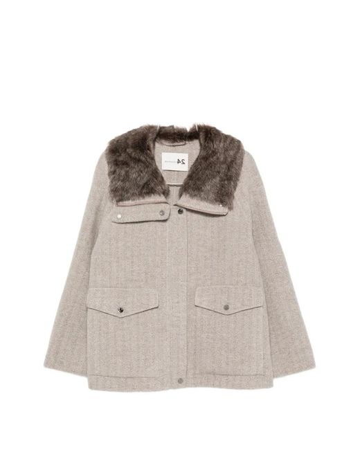 Manzoni 24 Natural Herringbone-Weave Jacket