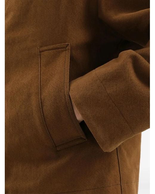 1989 STUDIO Brown Hooded Padded Jacket for men