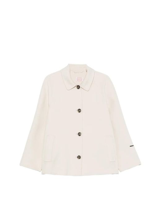 Marina Rinaldi White Nnwtenzone Raglan-Sleeve Button-Front Jacket