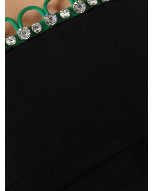 Nafsika Skourti Black Leo Cinderella Crystal-Embellished Dress
