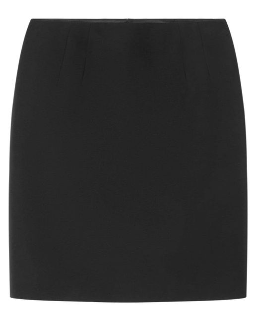 Minifalda con cremallera oculta Versace de color Black