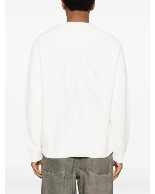 Emporio Armani White Logo-Patch Sweater for men