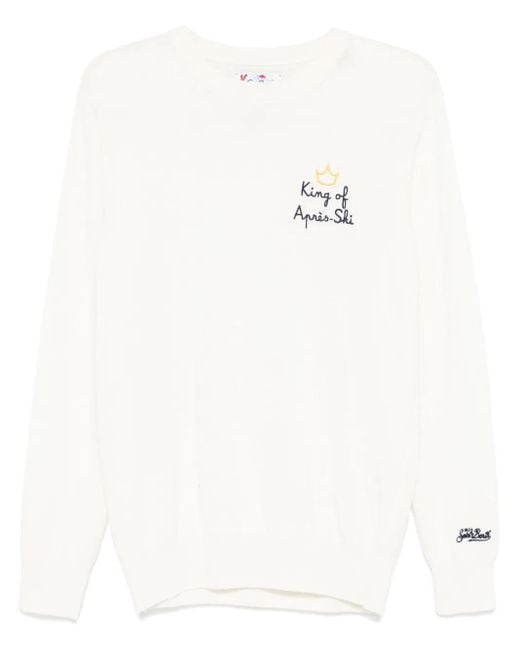 Mc2 Saint Barth Heron Pullover in White für Herren