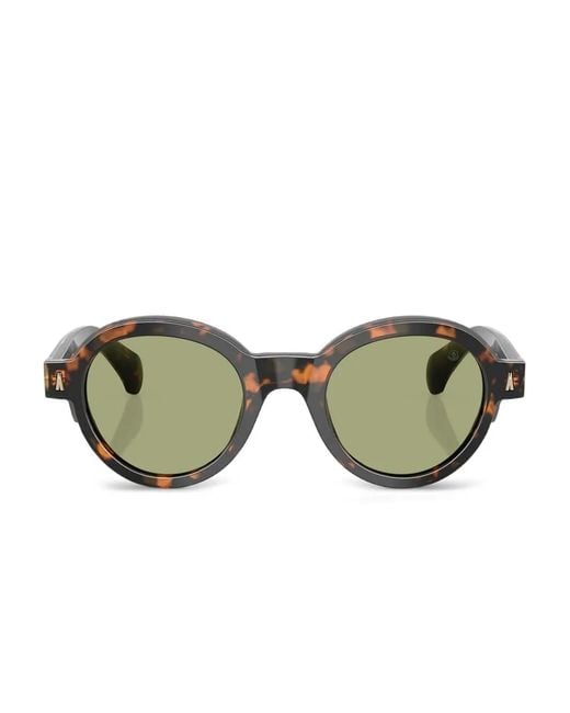 Moncler Green Rondosa Tortoiseshell Round-Frame Sunglasses