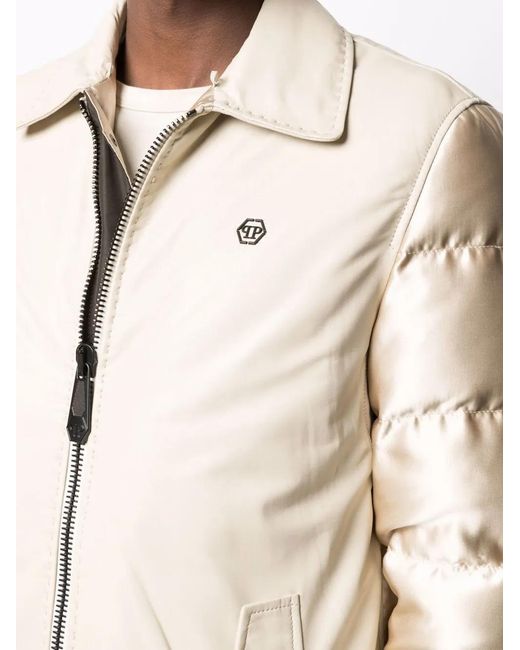 Philipp Plein Natural Metallic Padded Jacket for men