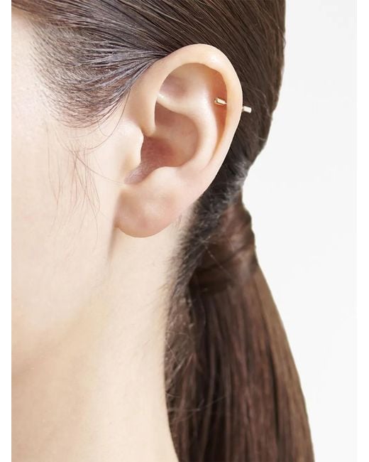 Shihara White 18Kt Twist Pin 01 Diamond Earring