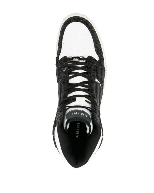Amiri Skel High-Top-Sneakers mit Glitter-Optik in Black für Herren