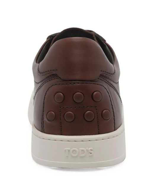 Tod's Brown Gommini Leather Sneakers for men