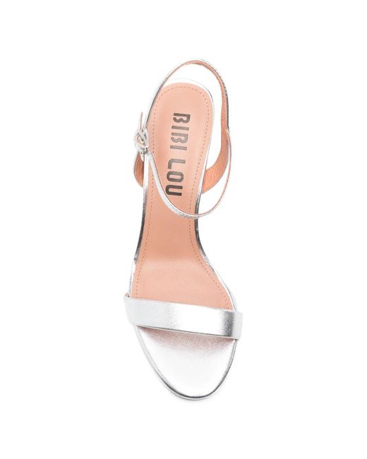 Bibi Lou White Buckle-Strap Sandals