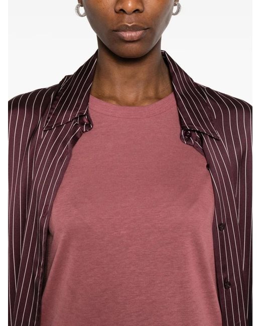 Herno Pink Lyocell Cotton Polyester T-Shirt