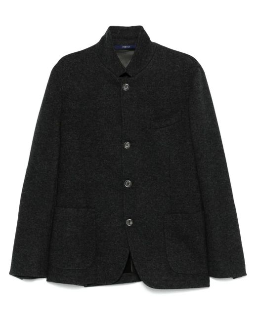 Chaqueta Damon de cachemira Fedeli de hombre de color Black