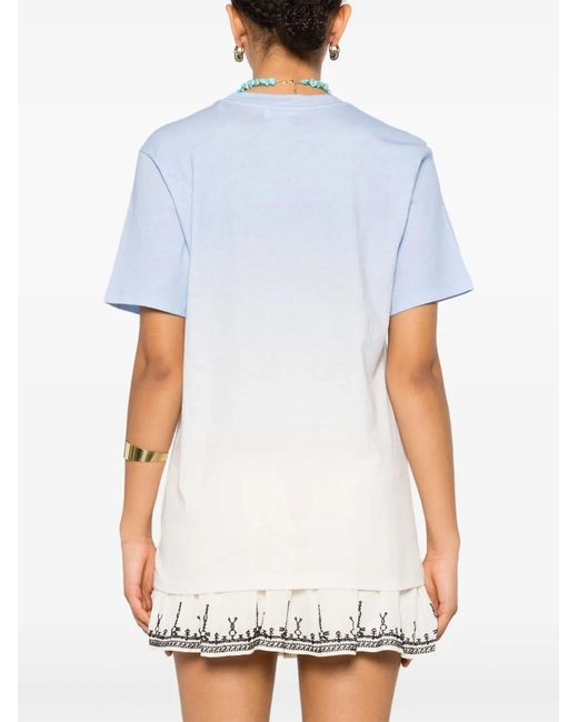 Isabel Marant Blue Zewel Cotton T-Shirt