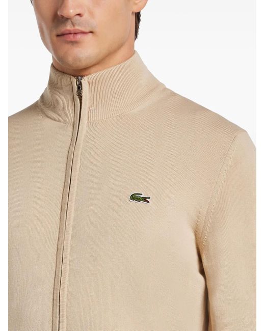 Lacoste Vest Met Logopatch En Rits in het Natural voor heren