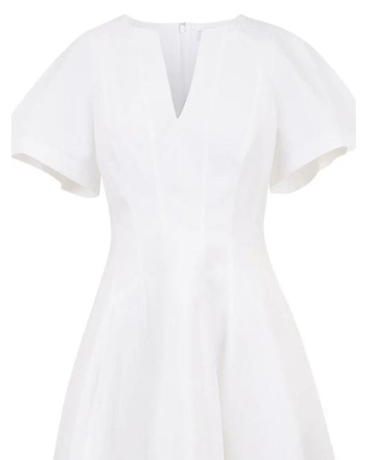 Jonathan Simkhai White V-Neck Mini Dress