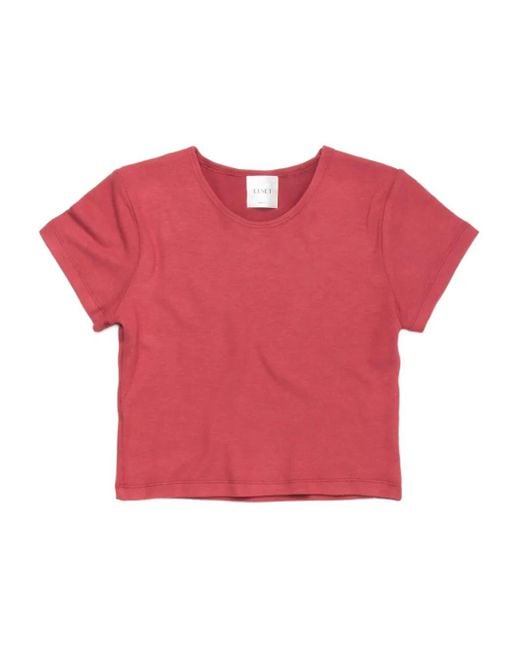 Leset カットオフエッジ Tシャツ Red