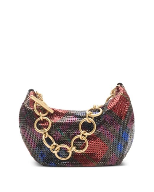 Burberry Geruite Mini-Tas Met Maliën in het Red