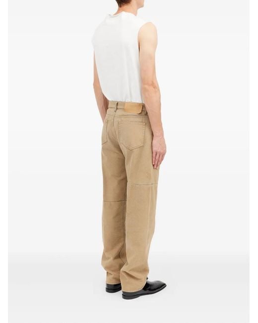 MM6 by Maison Margiela Natural Five Pocket Panelled Jeans for men