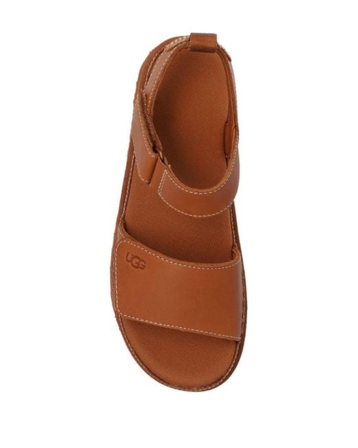 Ugg Brown Touch-strap Leather Sandals