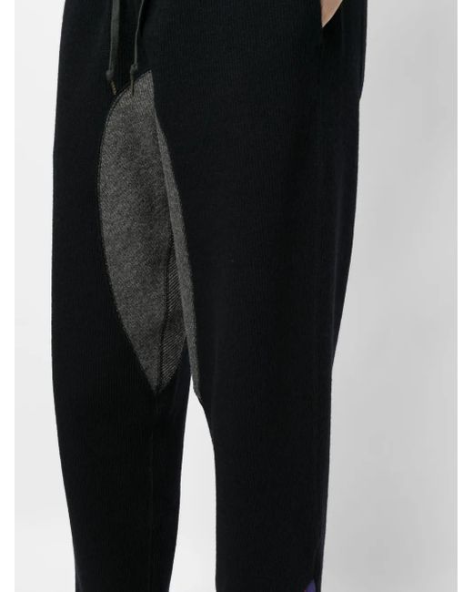 Kolor Black Drawstring-Waistband Knitted Trousers for men