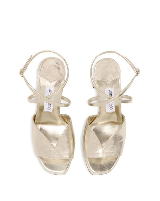 Jimmy Choo Metallic Karli Plateau-Sandalen 125mm