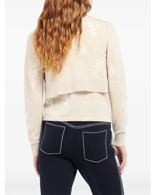 Barrie Natural Floral Cardigan