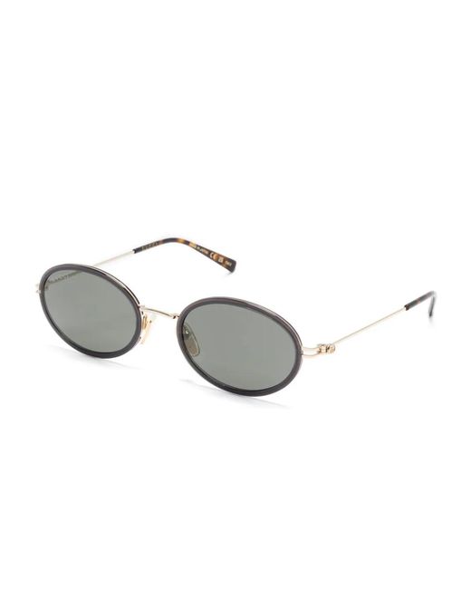 Gucci Gray Oval-Frame Sunglasses