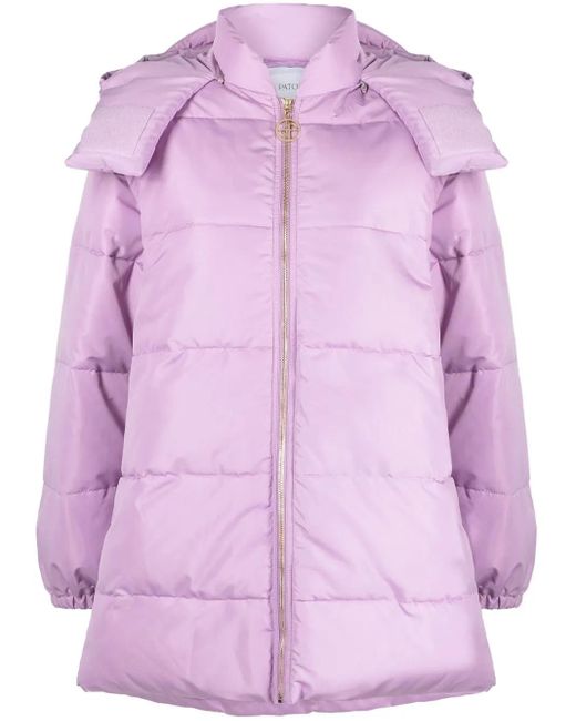 Patou Purple Detachable Sleeves Puffer Jacket