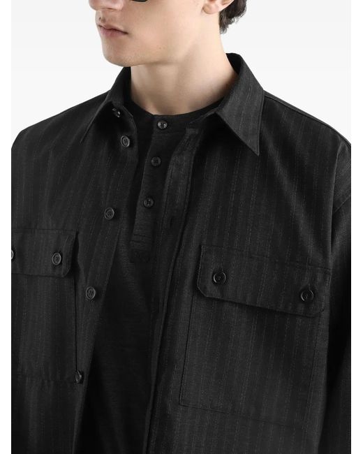 Dolce & Gabbana Black Pinstripe Shirt for men