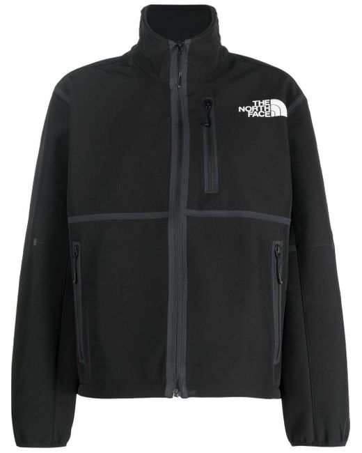 The North Face Logo-print Funnel-neck Jacket in Black | Lyst