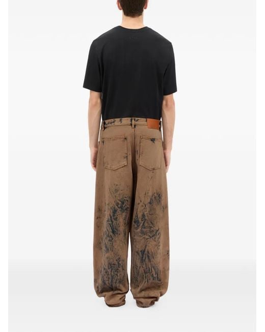 MSGM Natural Printed Jeans for men