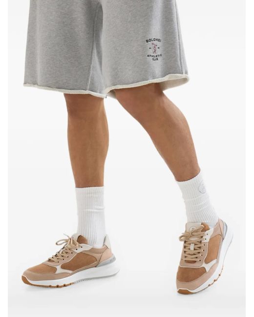 Brunello Cucinelli White Nubuck And Suede Runners for men