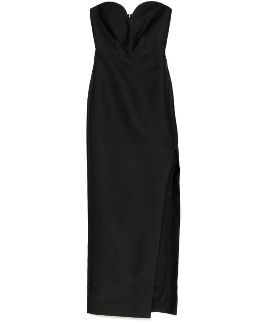 Roland Mouret Black Taft-Abendkleid Mit Herzausschnitt